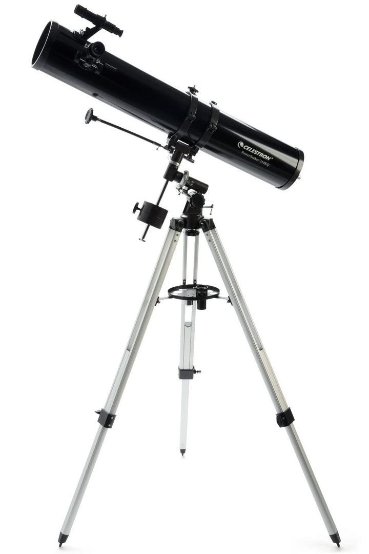 Celestron 21045 PowerSeeker 114EQ Spiegelteleskop - mit Zwei Okularen, Einer Barlow-Linse, höheneins