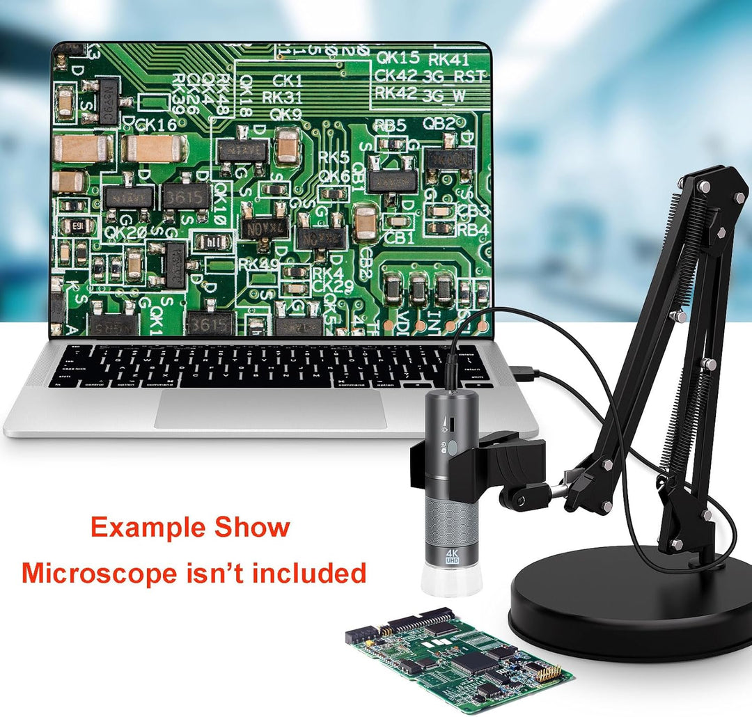 Max 53cm Einstellbarer Universalständer für Digitale Mikroskope – 360° drehbarer Arm, Tischklemme im