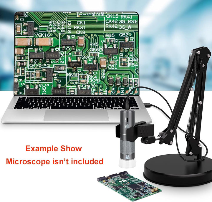 Max 53cm Einstellbarer Universalständer für Digitale Mikroskope – 360° drehbarer Arm, Tischklemme im