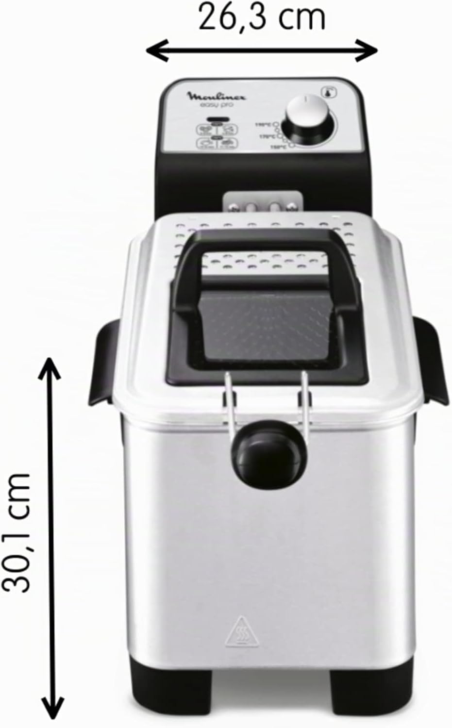 Moulinex Easy Pro 3 l Fritteuse, klassisch, 2.300 W, 2 Frittierstufen, verstellbares Thermostat, 600
