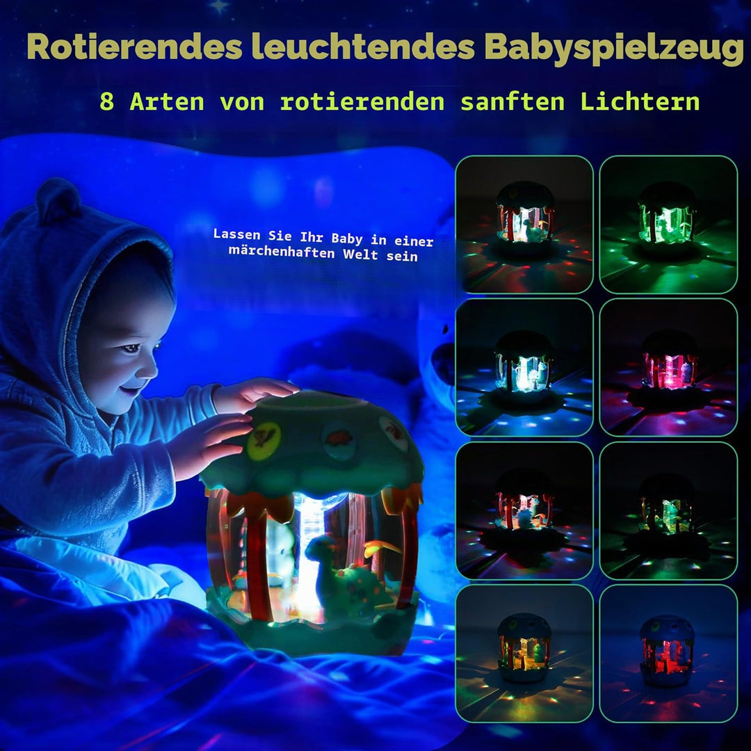 Baby Spielzeug 12-36 Monate, Dinosaurier Kinderspielzeug ab 1 jahr Rollende Drehender Trommel Projek