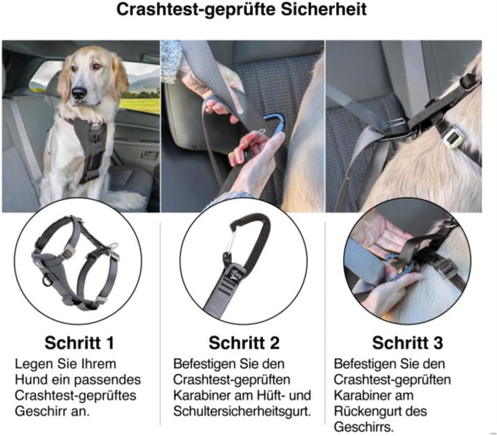 Kurgo Tru-Fit Hundegeschirr, Crash-Test-erprobtes Auto-Sicherheitsgurt, Für Hunde von 2 bis 5 kg, Gr