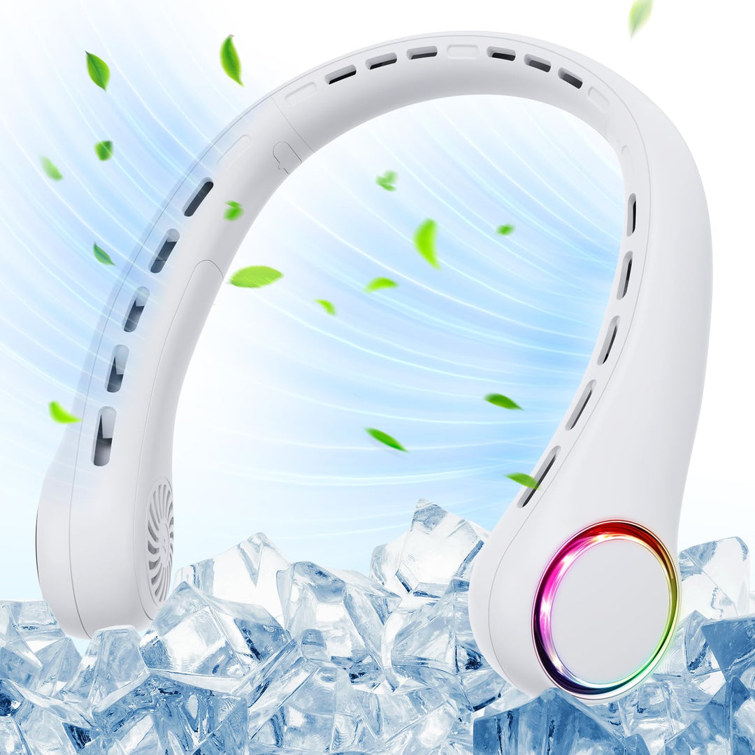 Ultrlent Tragbarer Ventilator für Hals,Mini USB Ventilator Leiser,3 Geschwindigkeiten,4000mAh Nacken