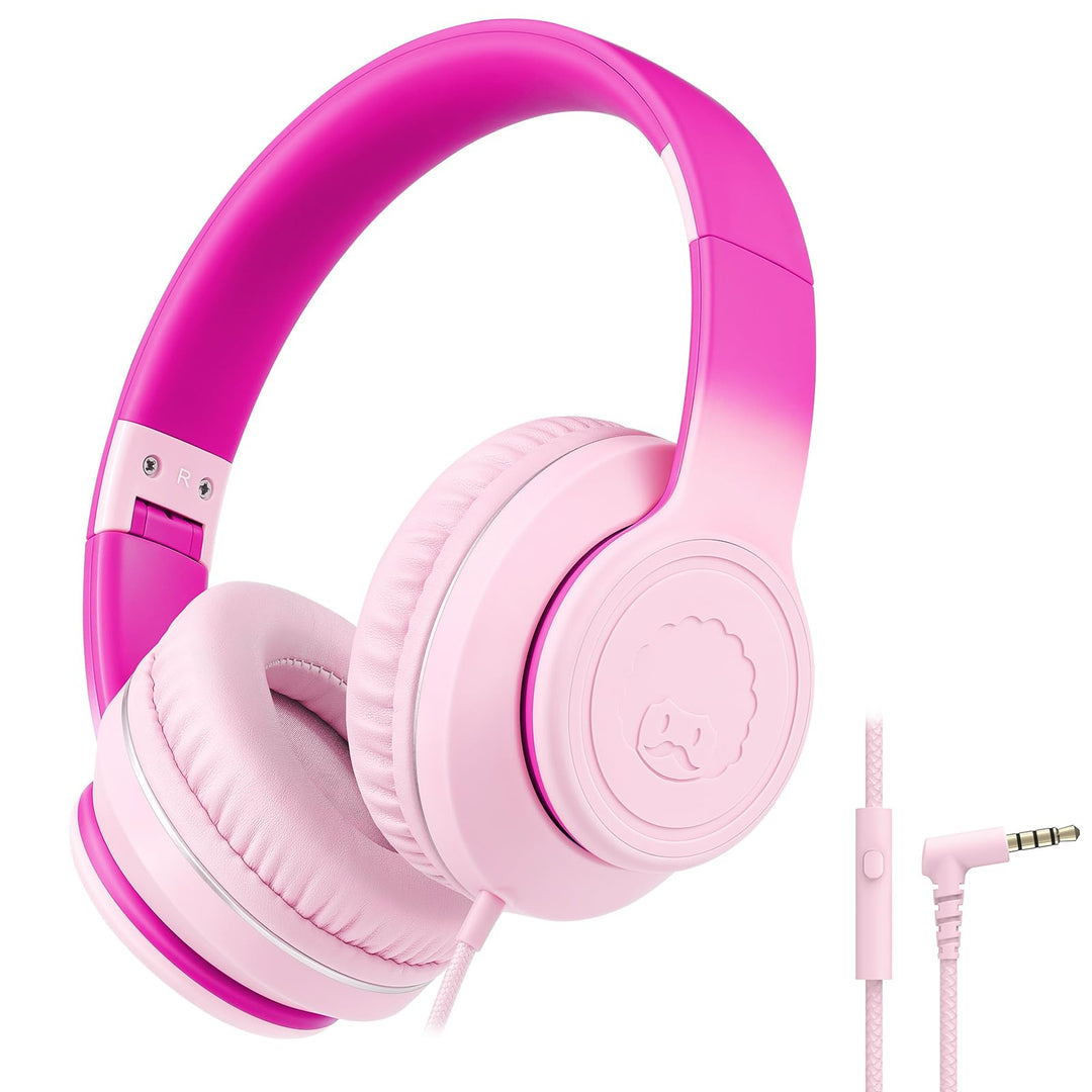RockPapa L22 Kinder kopfhörer, Kabel Kopfhörer für Kinder, 3,5 mm Aux Jack, Verstellbares Stirnband