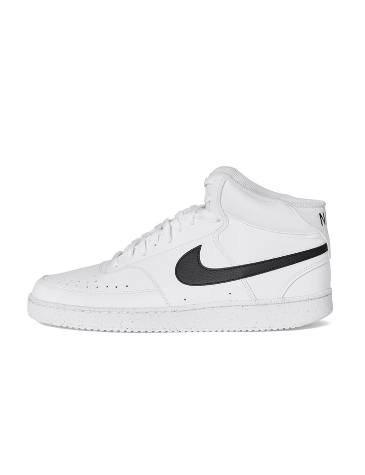 Nike Herren Court Vision Mid Nn Sneaker 44 EU White Black White, 44 EU White Black White