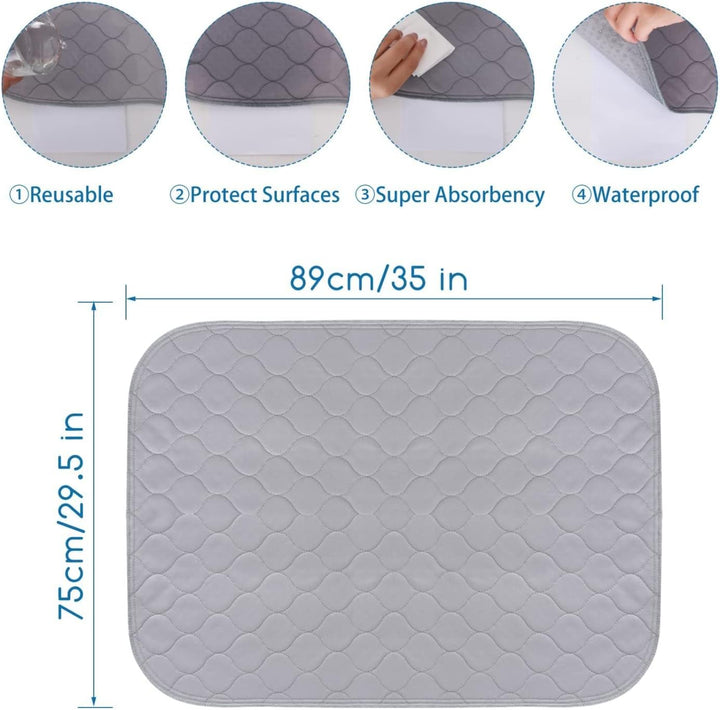 Nobleza Wiederverwendbar Welpenunterlagen Matte, 2Pack Waschbar Haustier Urinunterlage, Puppy Traini