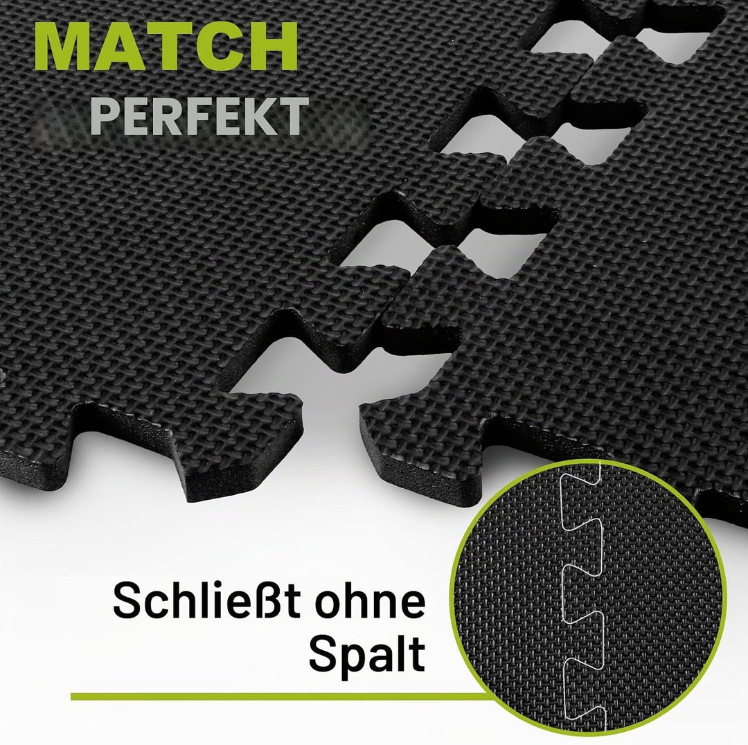 DAJAVE 20 Stück Bodenschutzmatte Fitness 30x30cm Schutzmatten Bodenschutzmatte, 3m² Matten Fitnessra