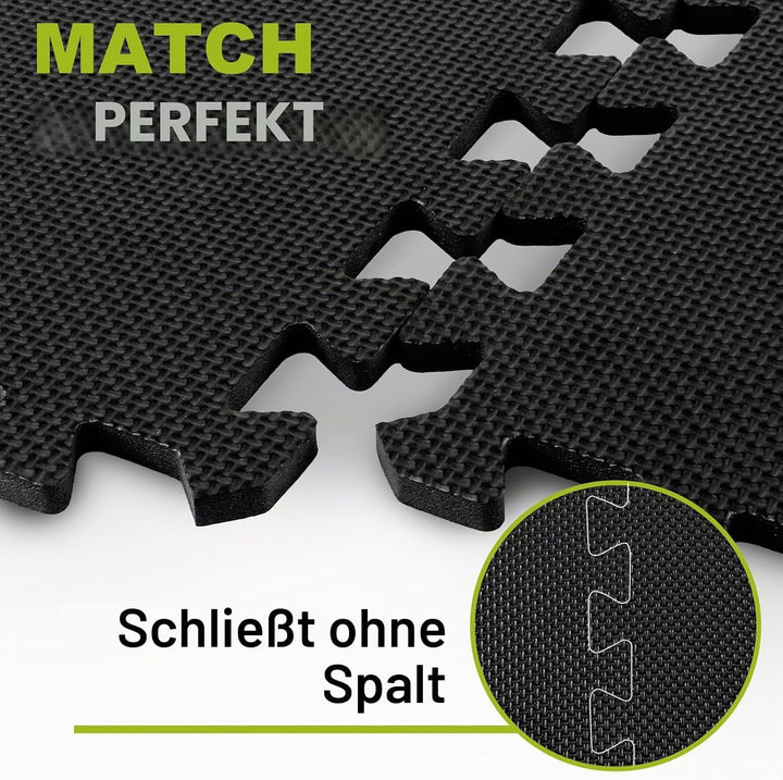 DAJAVE 20 Stück Bodenschutzmatte Fitness 30x30cm Schutzmatten Bodenschutzmatte, 3m² Matten Fitnessra