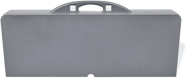 vidaXL Campingtisch Gartentisch mit 4 Hockern Klappbar Alu Extra Leicht Grau, Grau