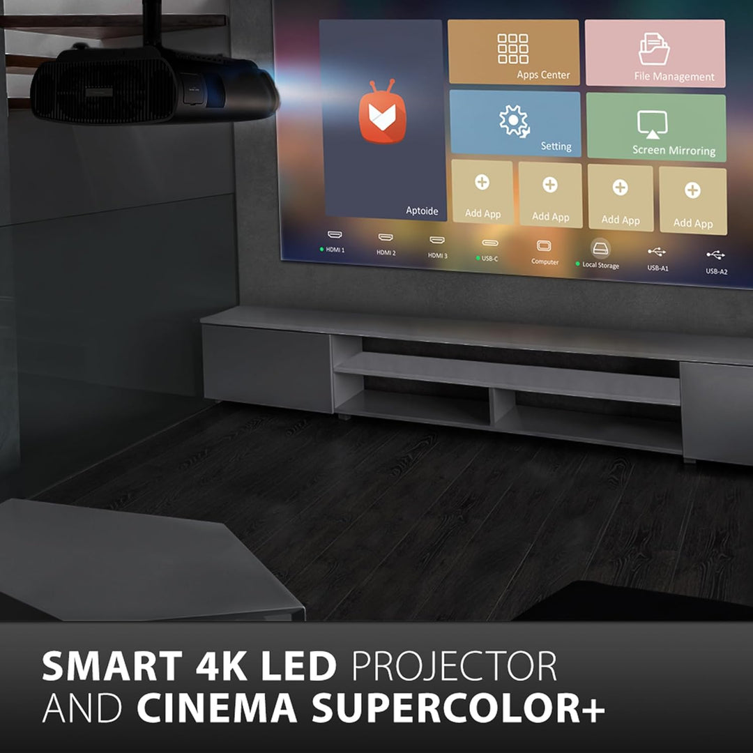 Viewsonic X100-4K UHD Heimkino LED Beamer (4K, 2.900 Lumen, Rec. 709, HDR, 4x HDMI, USB, WLAN Konnek