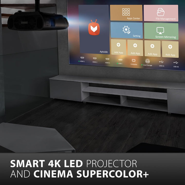 Viewsonic X100-4K UHD Heimkino LED Beamer (4K, 2.900 Lumen, Rec. 709, HDR, 4x HDMI, USB, WLAN Konnek