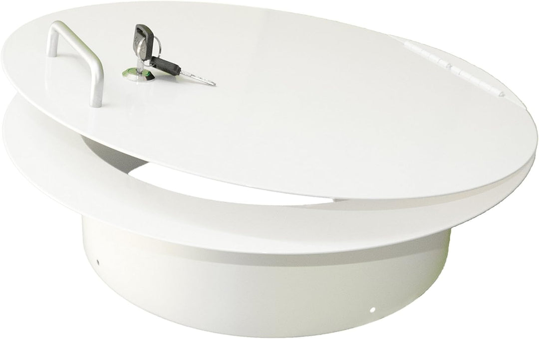 Wäscheabwurfschacht Einwurftür / Klappe / Deckel für Wäschesammler | Anschluss Ø 295mm | Model WSB-3
