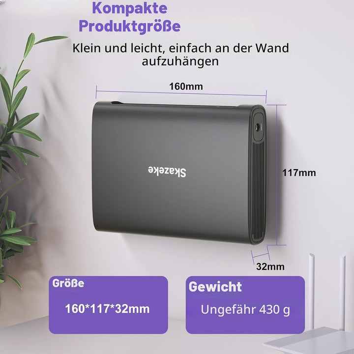 Mini USV,Skazeke 15000mAh Mini UPS mit 5 Ausgängen DC 5V/9V/12V/2A,USB 5V/2A, unterbrechungsfreie WL