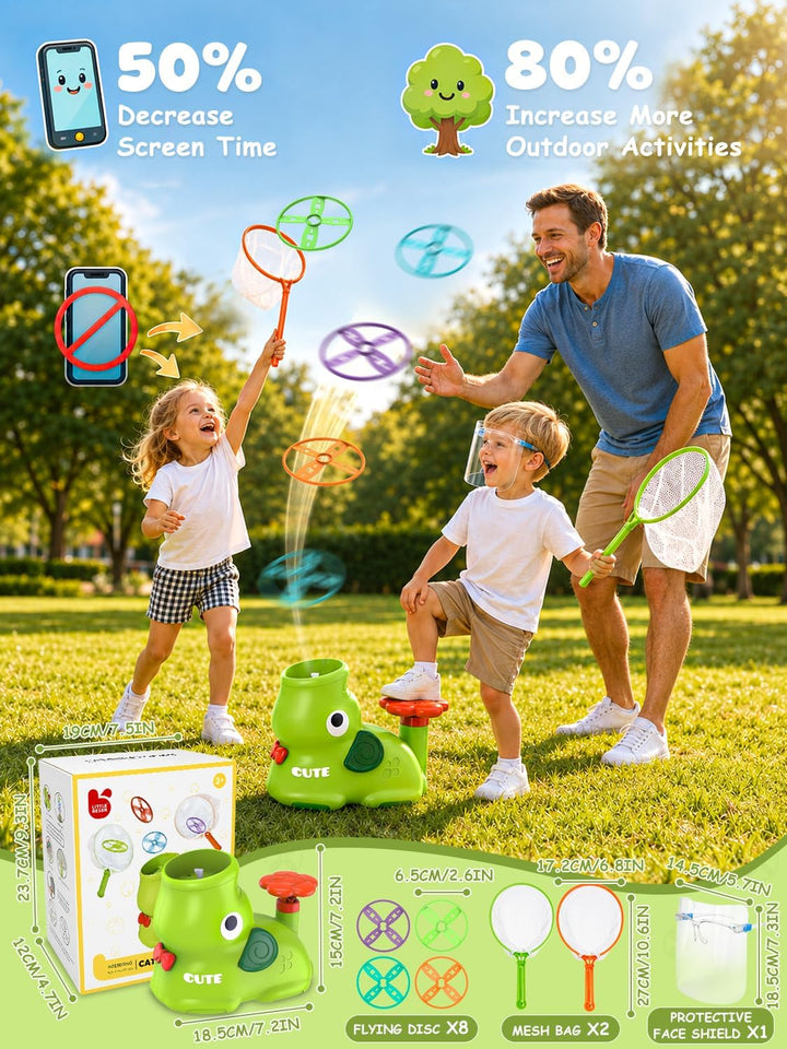 Kssvzz Outdoor Gartenspielzeug für Kinder - Propeller Spielzeug Launcher grün, grün