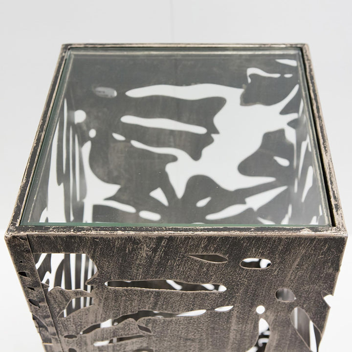 Casablanca Säule Flora Metall,brüniertH.70cm