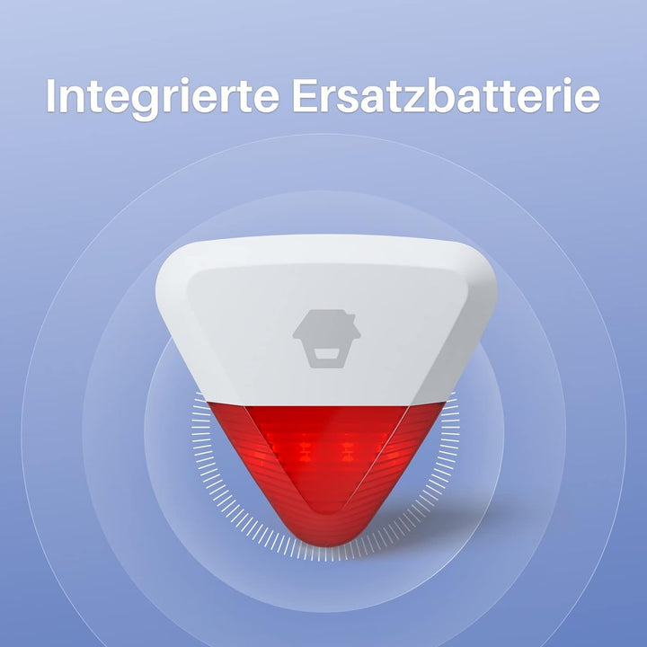Chuango WS-280 - Aussensirene, 105 dB, Stroboskoplicht, kabellos mit wiederaufladbarem Akku, Schutzk