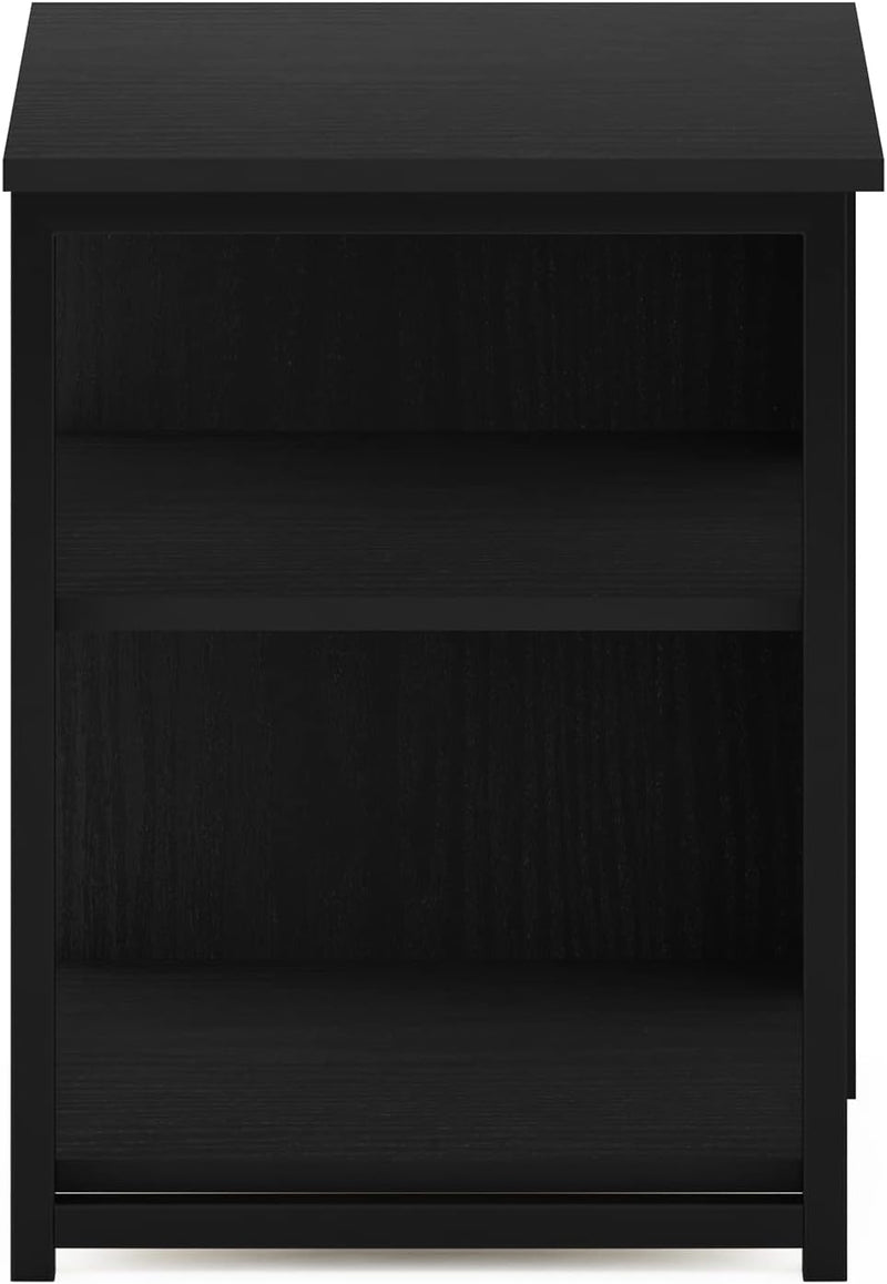 Furinno Camnus Modern Living Beistelltisch, Nachttisch, dunkelgrau (Americano)/schwarz Dunkelgrau (A