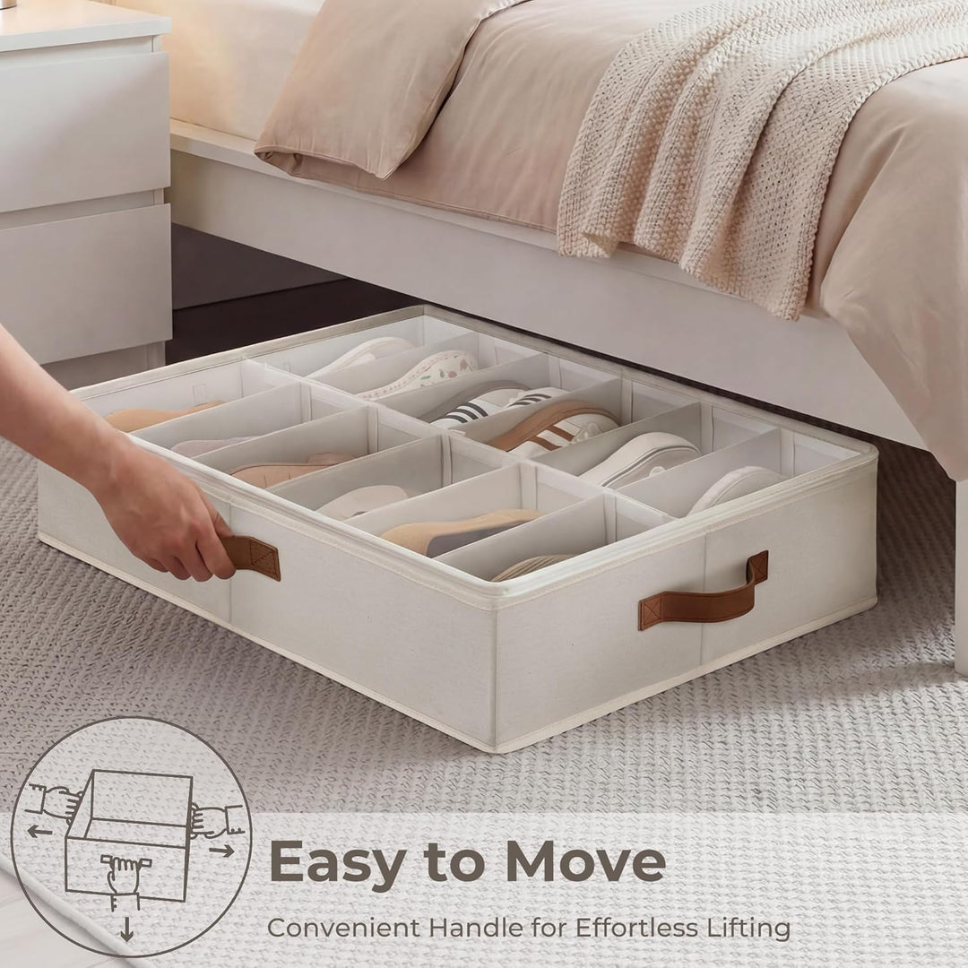 StorageWorks Aufbewahrungsbox unter dem Bett, grosse Unterbett Aufbewahrung Organizer mit Deckel, ro