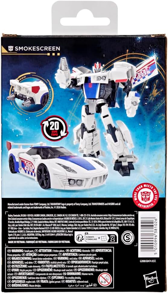 Transformers Age of The Primes Smokescreen, verwandelbare Deluxe-Klasse Action-Figur (13 cm), Robote