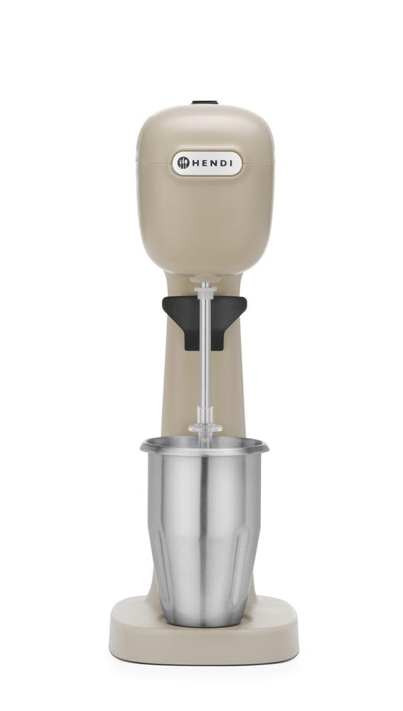 HENDI Milchshake Maker, Drink mixer, Frappés, Getränkemixer, Inkl. 2 Mixbechers (Edelstahl und Polyk