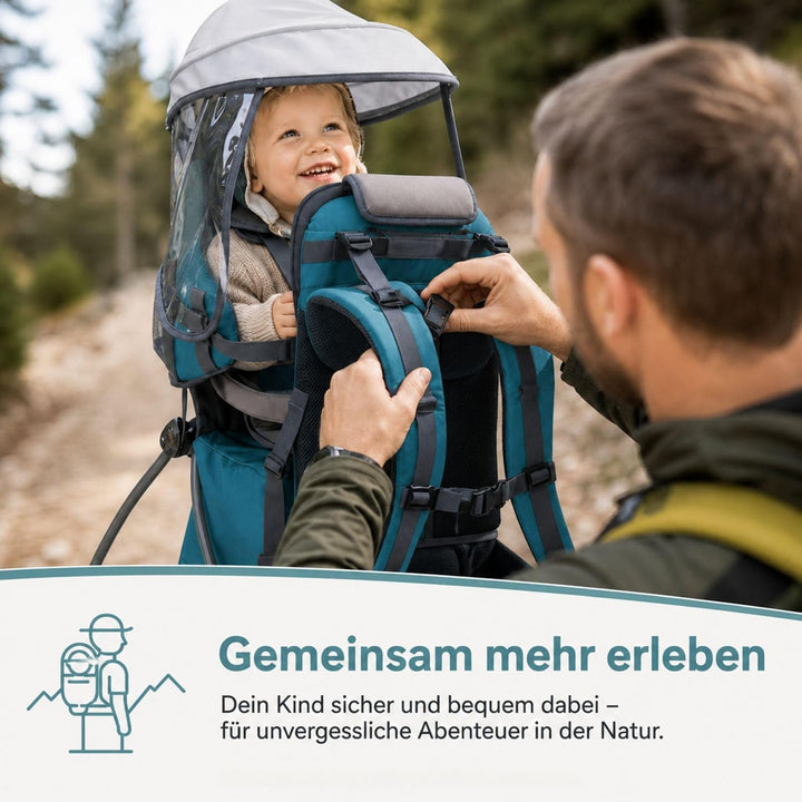 Fillikid Rückentrage Explorer Elite Exklusiv | Kindertrage für Wandern & Reise | Babytragerucksack m