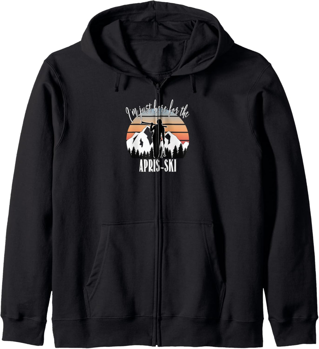 Lustig Ich Bin Gerade Hier Für Den Apres-Ski Skiberg Kapuzenjacke