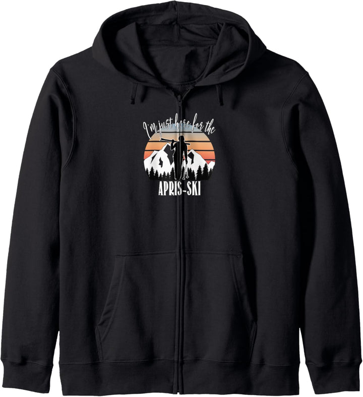 Lustig Ich Bin Gerade Hier Für Den Apres-Ski Skiberg Kapuzenjacke