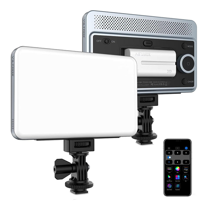 VILTROX 18W 2800K-6800K CRI 95+ auf dem LED Panel der Kamera, 1800 Lumen Smartphone Steuerlicht Dimm