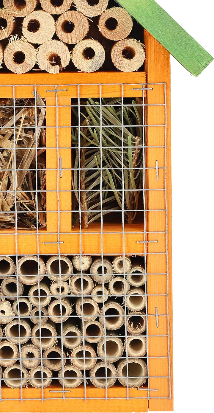 KOTARBAU® Holz Insektenhotel mit Hängefunktion Hervorragend für den Garten Umweltfreundlich Für Bien