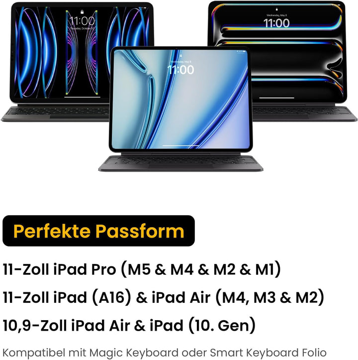 tomtoc Portfolio Tablet Tasche für 11 Zoll iPad Pro M2&amp;M1 4/3/2/1 2022-2018, 10,9" iPad 10 2022, 10,