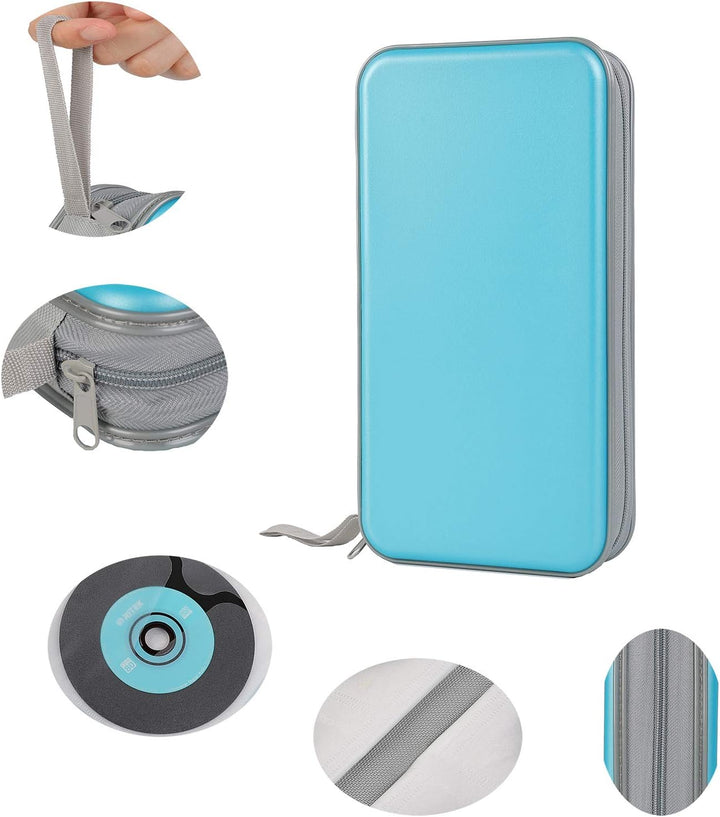UENTIP CD Tasche,96 CD/DVD Tasche Hartplastik CD Taschen Aufbewahrung Schutzhülle DVD Lagerung CD Ta
