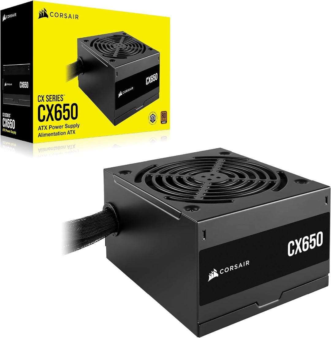 CORSAIR CX650 ATX 650W Netzteil - 80 Plus Bronze Zertifiziert - Geräuscharm - Ummantelte Kabel - Nic