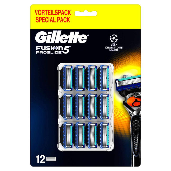 Gillette Fusion 5 ProGlide Rasierklingen mit Trimmerklinge für Präzision und Gleitbeschichtung, 12 E