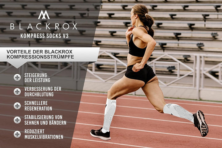 BLACKROX Kompressionsstrümpfe Sport Astropreform Kompressionssocken Vergleichssieger Sportkompressio