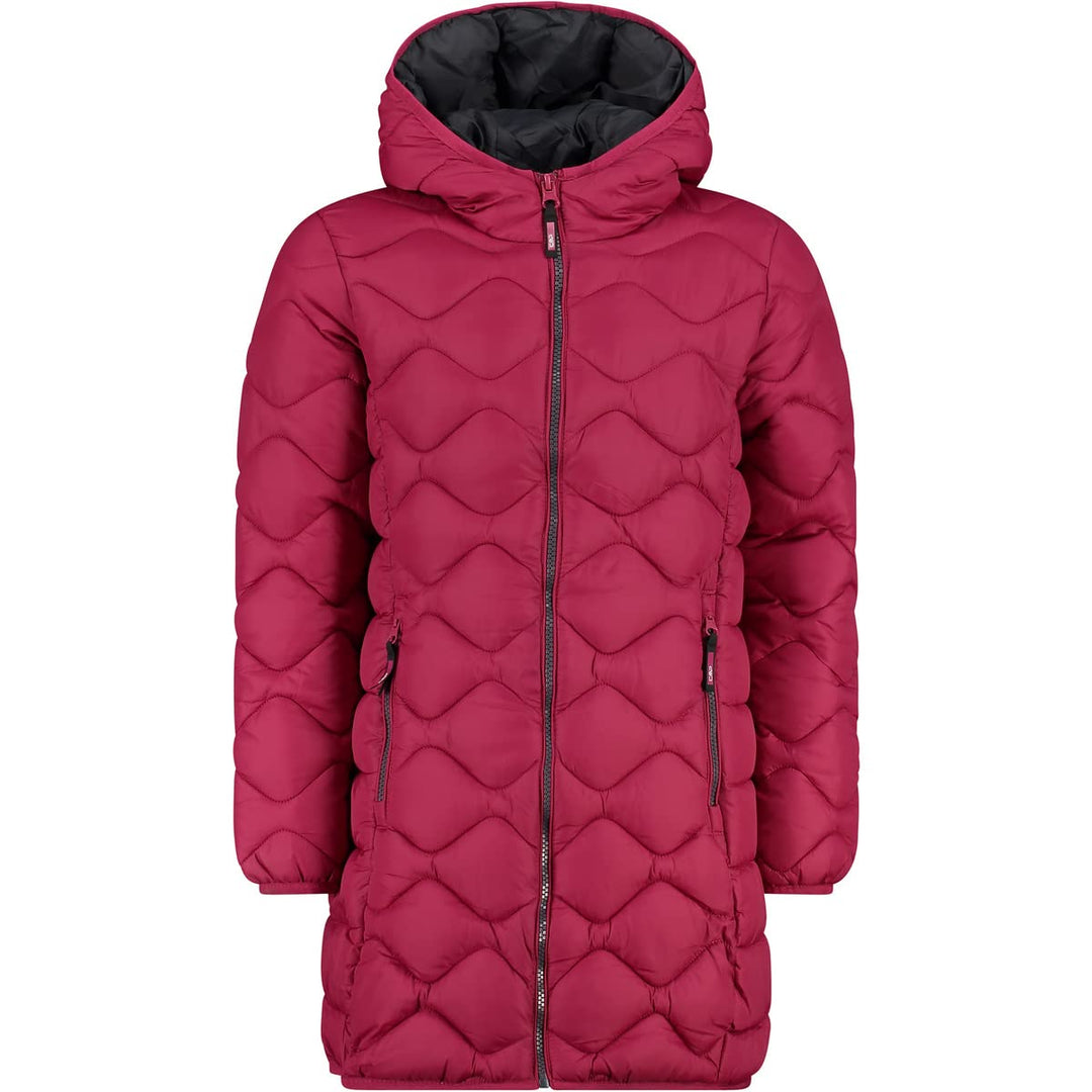 CMP Mädchen Kindermantel mit Fester Kapuze Coat 98 Sangria, 98 Sangria