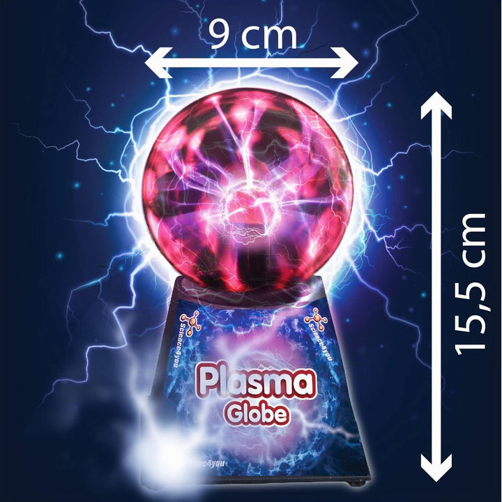 Science4you Plasmaball, Plasma-Lampe für Kinder Durch Berührung und Stimme aktiviert, dient als Nach