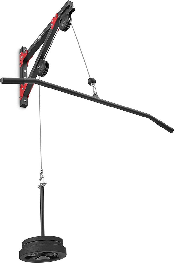 Marbo Sport Latzug zur Wandbefestigung Latzugturm Kabelzug MH-W108 2.0 | Made in EU Schwarz, Schwarz