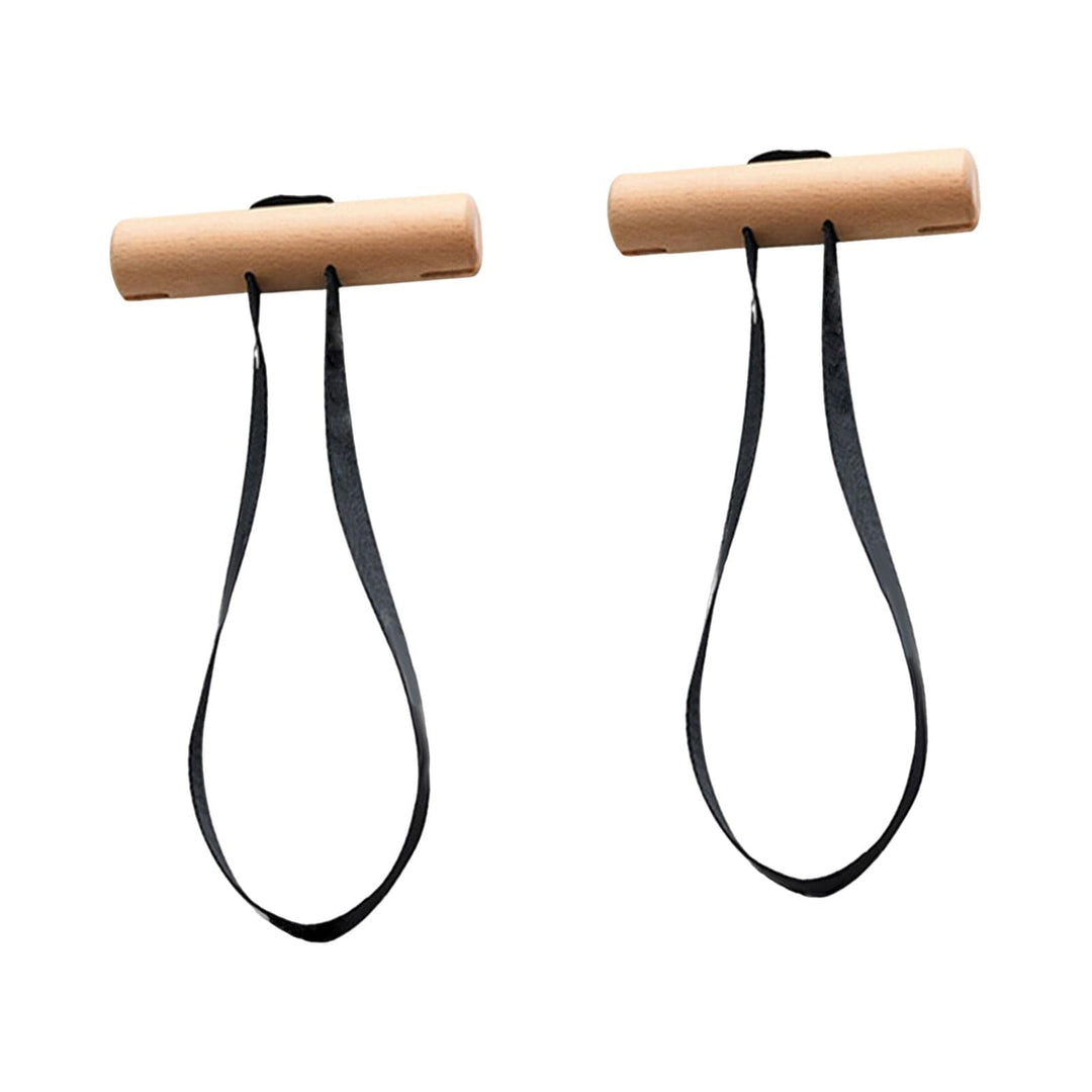 F Fityle 1 Paar Holz Klimmzuggriffe Handgriffe, Trainingsgriffe Fitness, Holz Griffkrafttrainer Hand