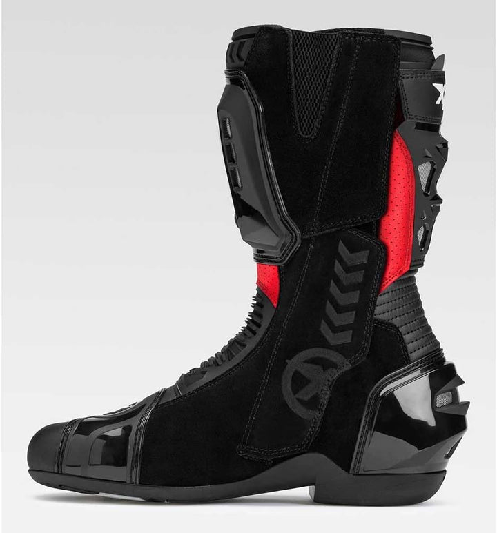 XPD XP6-S Motorrad Stiefel, schwarz/rot, 46 | Atmungsaktiv Schwarz Rot 46 EU, Schwarz Rot 46 EU