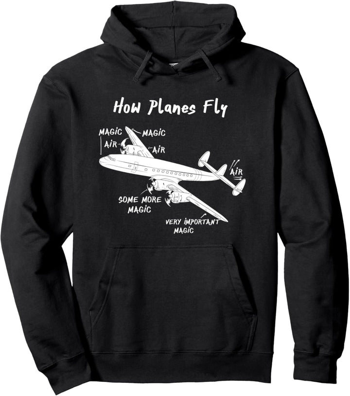 How Planes Fly Aeroplanes Aerospace Ingenieur Aviation Pilot Pullover Hoodie
