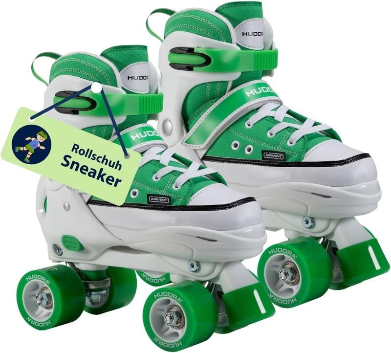 HUDORA Roller Skates, Sneaker für Kinder und Jugendliche - Grössenverstellbare Rollschuhe - Komforta