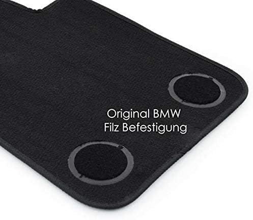 kh Teile Fussmatten 3er E90 E91 M3 Premium Velours Automatten 4-teilig Autoteppiche Schwarz, Zierban
