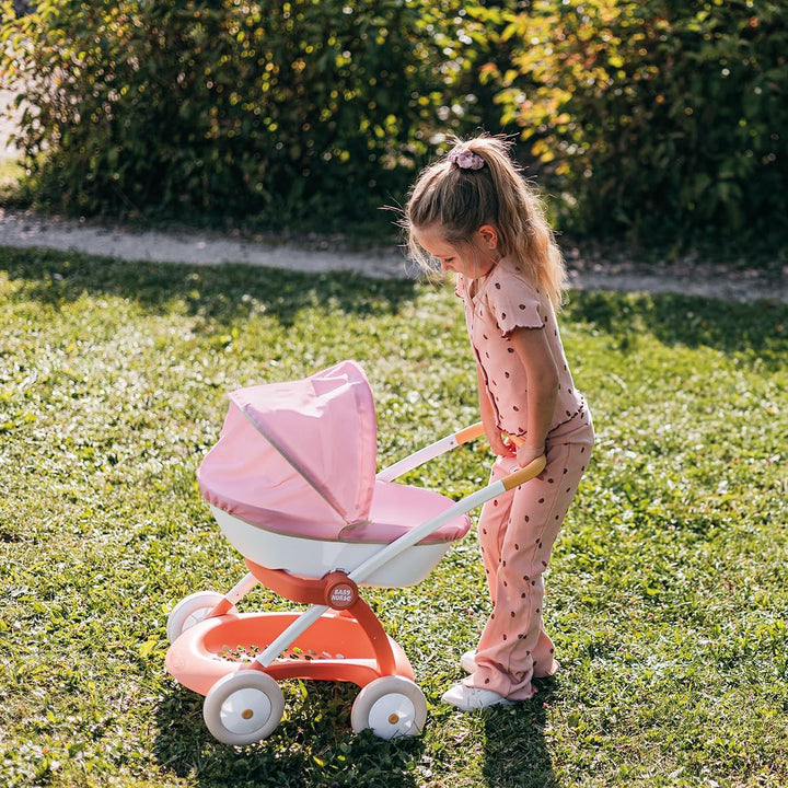 Smoby - Baby Nurse Puppenwagen für Puppen bis 42 cm (Puppe Nicht enthalten) - Abnehmbarer Korb, Meta