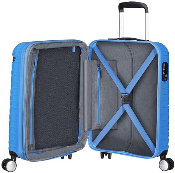 American Tourister Mickey Clouds, Spinner S, Erweiterbar Handgepäck, 55 cm, 38/45 L, Blau (Mickey Tr