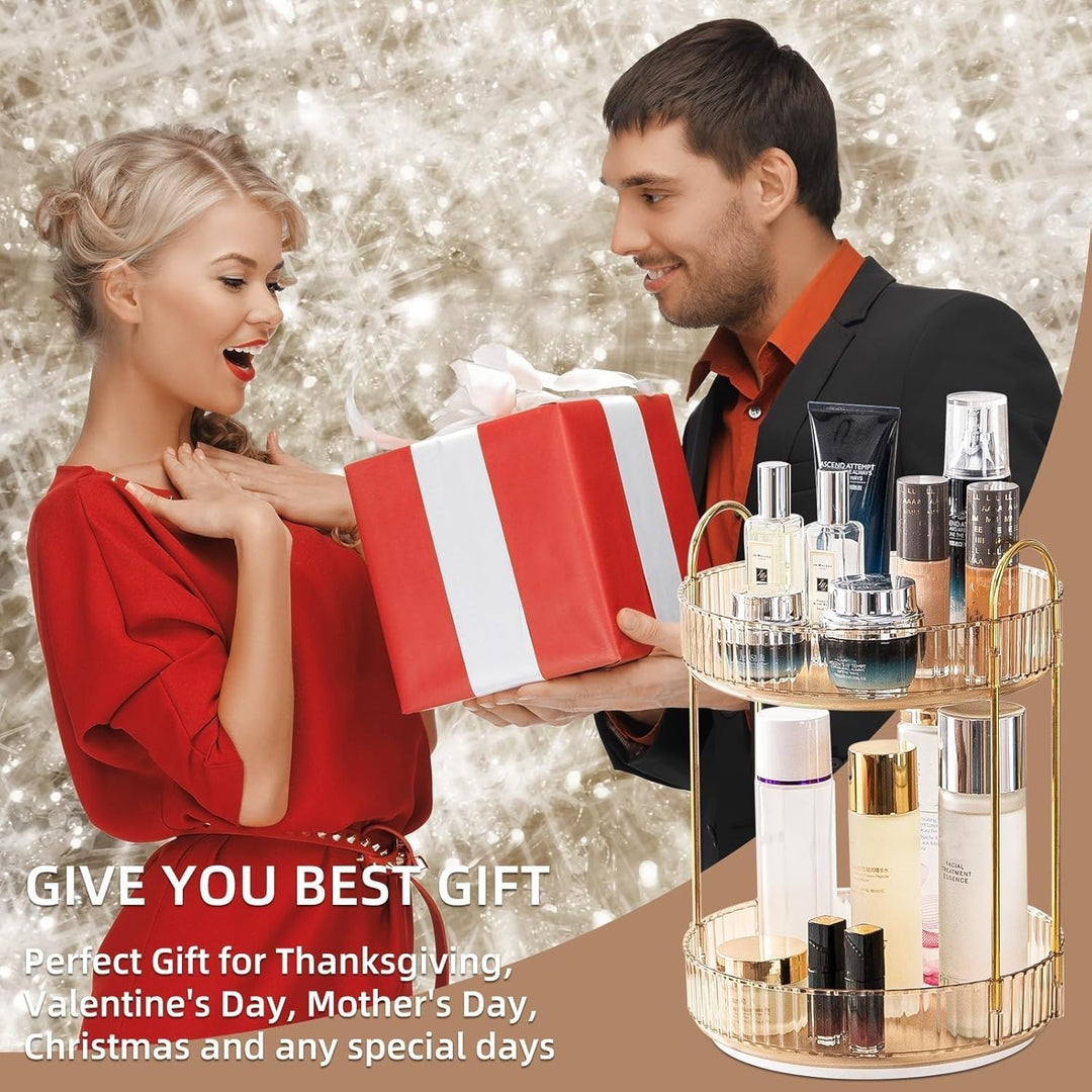 CESTATIVO Make Up Organizer, 360° Drehbar Kosmetik Organizer, Beauty Organizer, Hautpflege Organizer