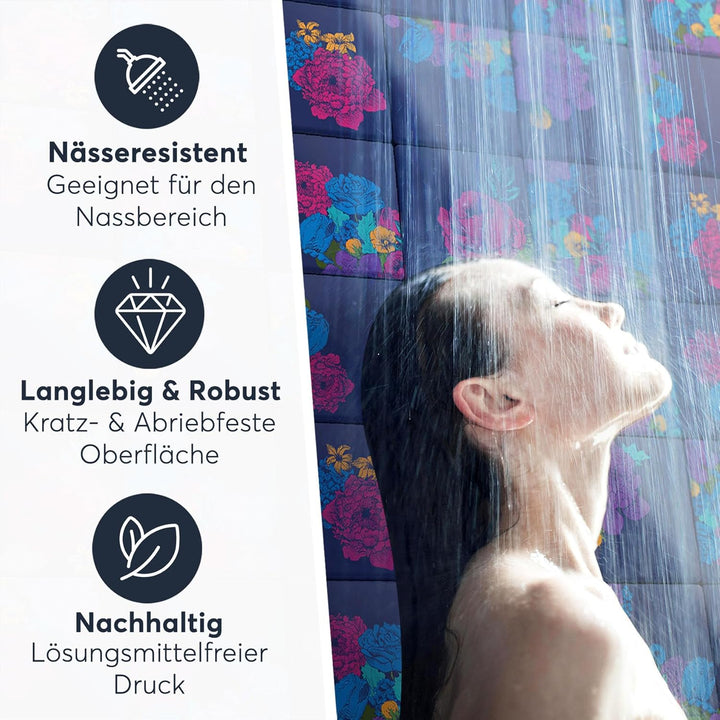 Fliesen überkleben u. aufkleben - CREATISTO Wandfliesen Fliesensticker I Fliesenfolie für Badezimmer