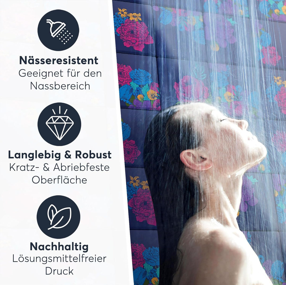 Fliesen dekorieren Klebefliesen Fliesenfolie I Dekor Fliesensticker für Badezimmerfliesen u. Küche W