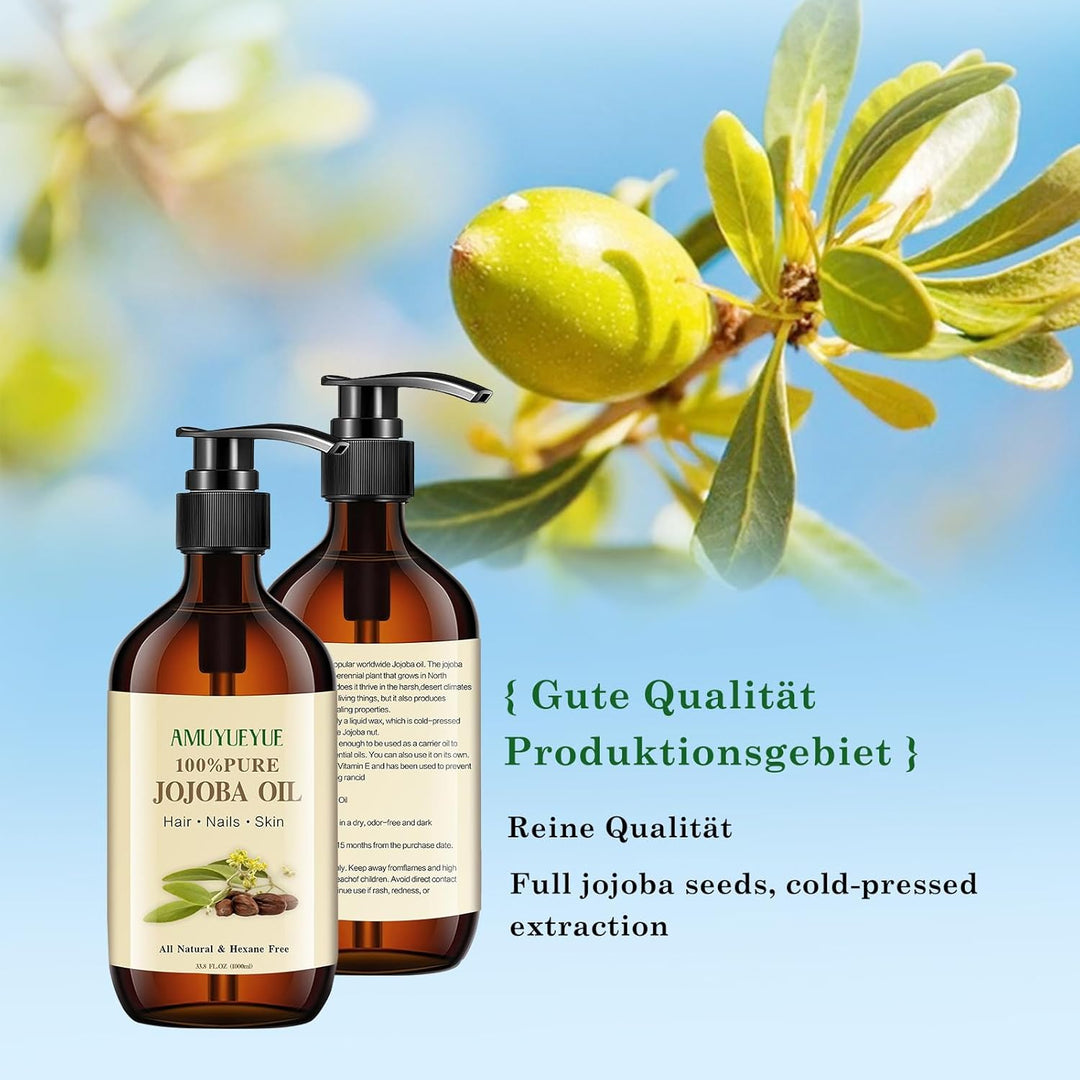 100% Bio Jojobaöl für Haut und Haar 1000ml