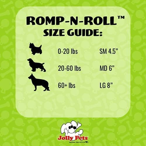 Jolly Pets (2 Pack) Romp-n-Roll 4.5 inch Purple | Rubber Ball with Rope for Dogs, One Size Purpur