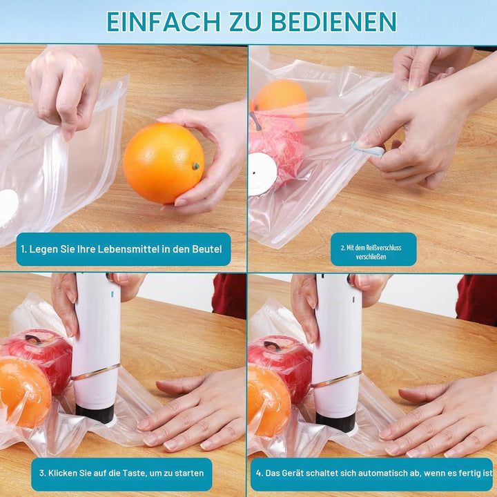 Vakuumierbeutel 20 Beutel 26 * 35cm, Vakuumbeutel für Lebensmittel, Sous Vide Gefrierbeutel, Einschw